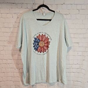 Women's plus size 4X v neck t shirt